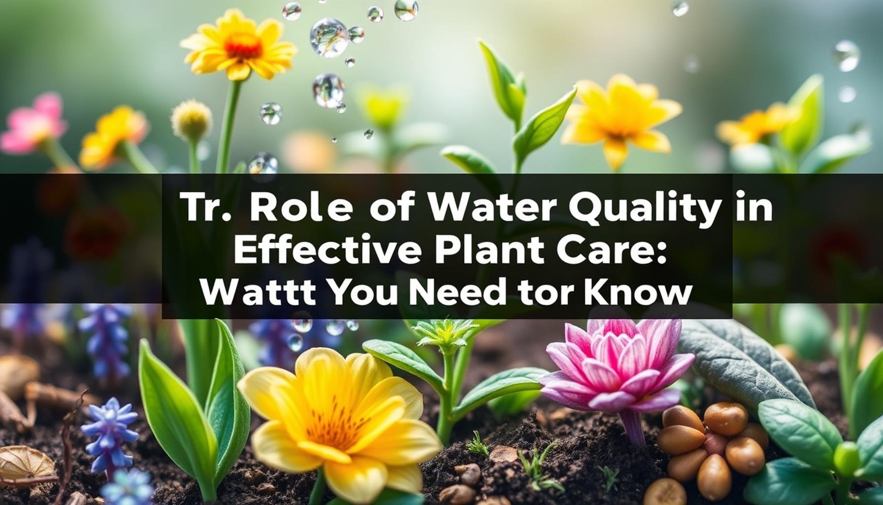 The Role of Water Quality in Effective Plant Care: What You Need to Know